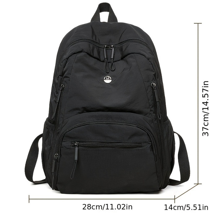 Solid Color Outing \u002F Men Women Backpack \u002F Fashion Casual Lightweight \u002F Multifunctional Large Capacity \u002F College Student Bag