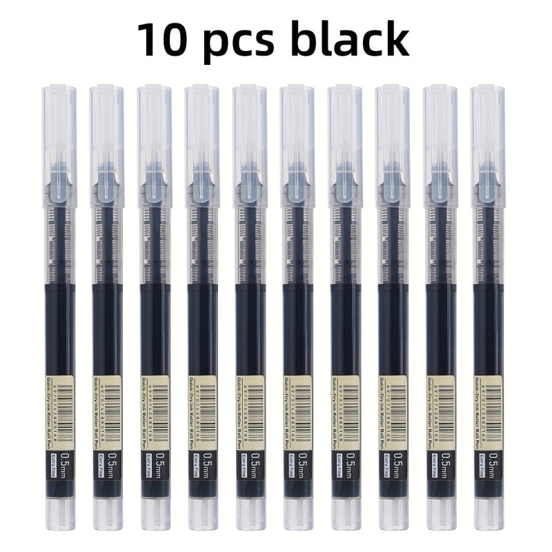 30pcs, \u002F10pcs, Direct Liquid Quick Drying, 0.5Mm Black, Blue, Red.Bru, H Que, Tion, To Write Homework Gel Pen, School Office Writing Stationery Gel Pen, A Good Pen to Write