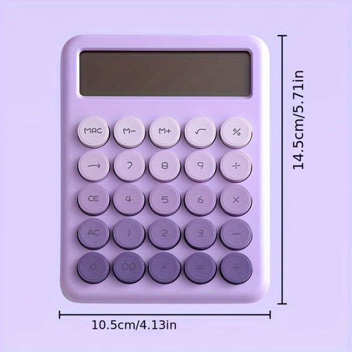 Large Button Office Calculator Colorful Large Button Scientific Calculator | 12-Digit Display, Multi-Function Office, Large Screen Computer