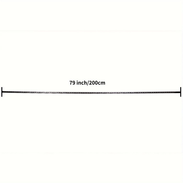 A Black\u002FYellow Measuring Tape Made of PVC Material, Waterproof And Dirt-Resistant, Measuring 200Cm\u002F79 Inches in Length And 2Cm in Width. It Features Exquisite Craftsmanship with Numbers And Is a Double-Sided Tape with Centimeters And Inches. Suitabl