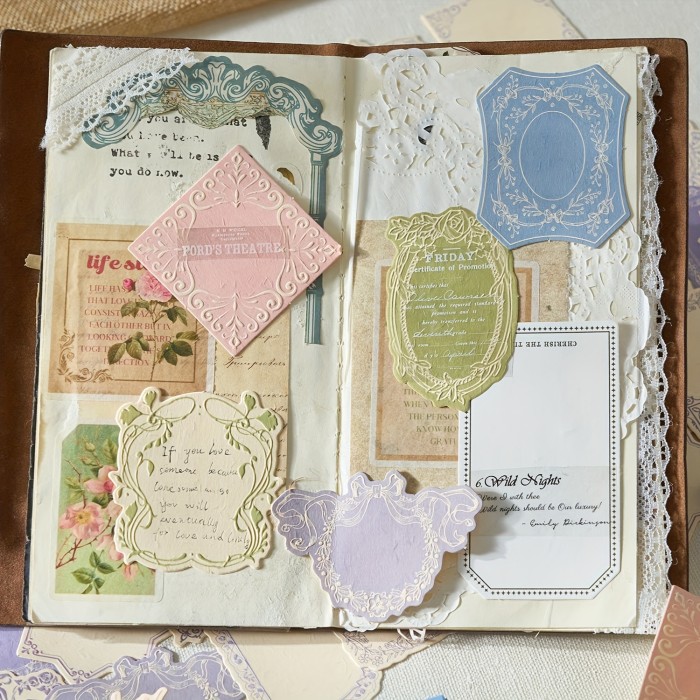 Vintage Boxed Notepaper\u002F30 Sheets Per Box\u002FEmbossed Design\u002FThick Specialty Paper\u002FSuitable for Diaries And Scrapbooking As Decorative Paper