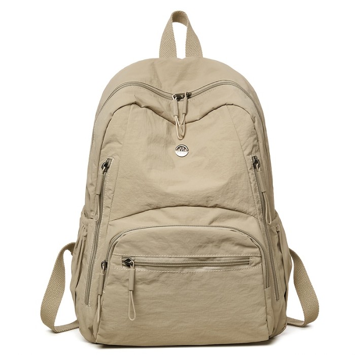 Solid Color Outing \u002F Men Women Backpack \u002F Fashion Casual Lightweight \u002F Multifunctional Large Capacity \u002F College Student Bag
