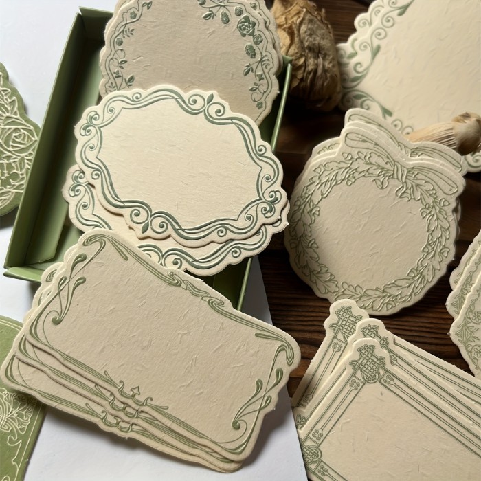 Vintage Boxed Notepaper\u002F30 Sheets Per Box\u002FEmbossed Design\u002FThick Specialty Paper\u002FSuitable for Diaries And Scrapbooking As Decorative Paper