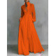 ✨Solid High Waist Flowy Swing Maxi Dress 🤍