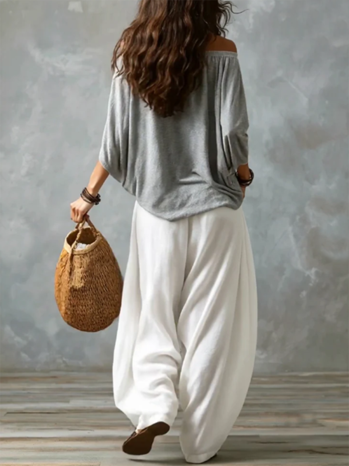 Casual & Stylish  buttery-soft  Cotton Two-piece Set
