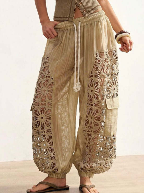 Casual Loose Linen And Cotton Lantern Harem Pants