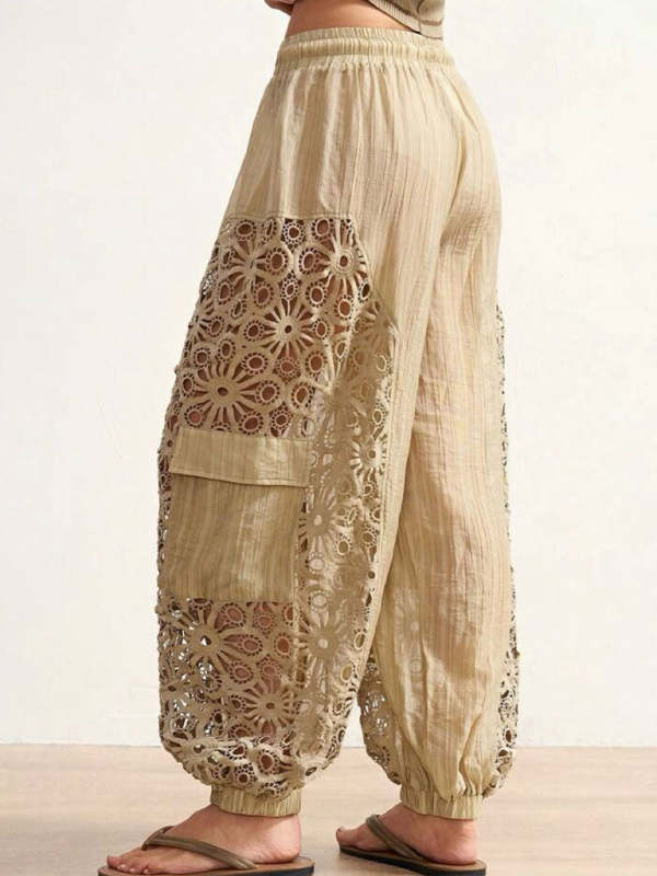 Casual Loose Linen And Cotton Lantern Harem Pants