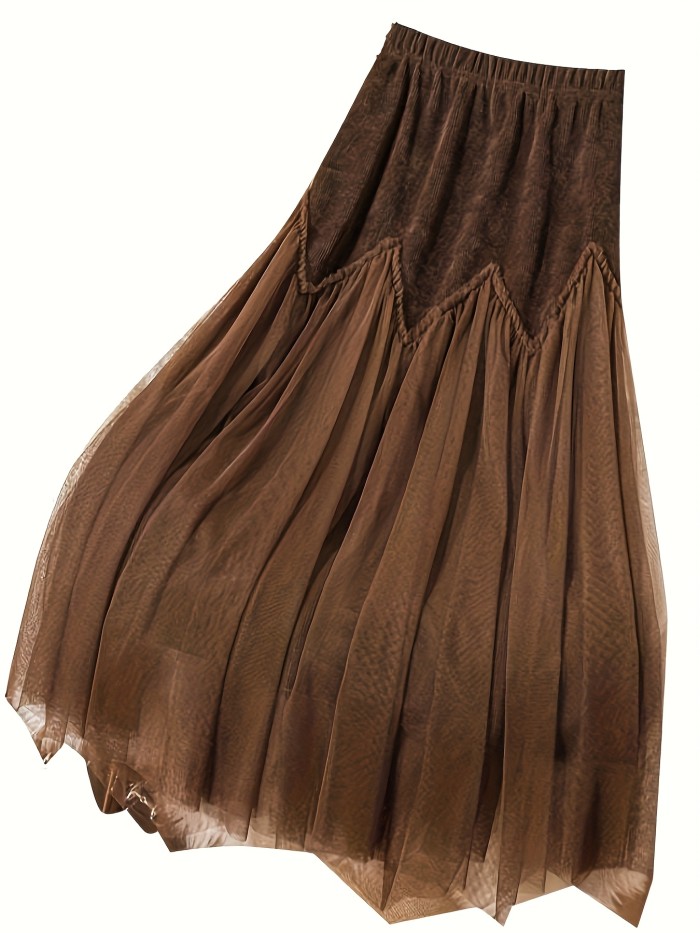 Women'S Fashion Lace Patchwork Skirt