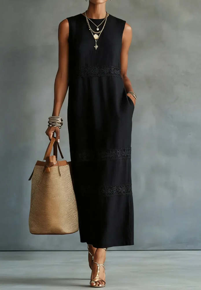 Women's Retro Fashion Cozy Minimalist Casual Cotton Dress