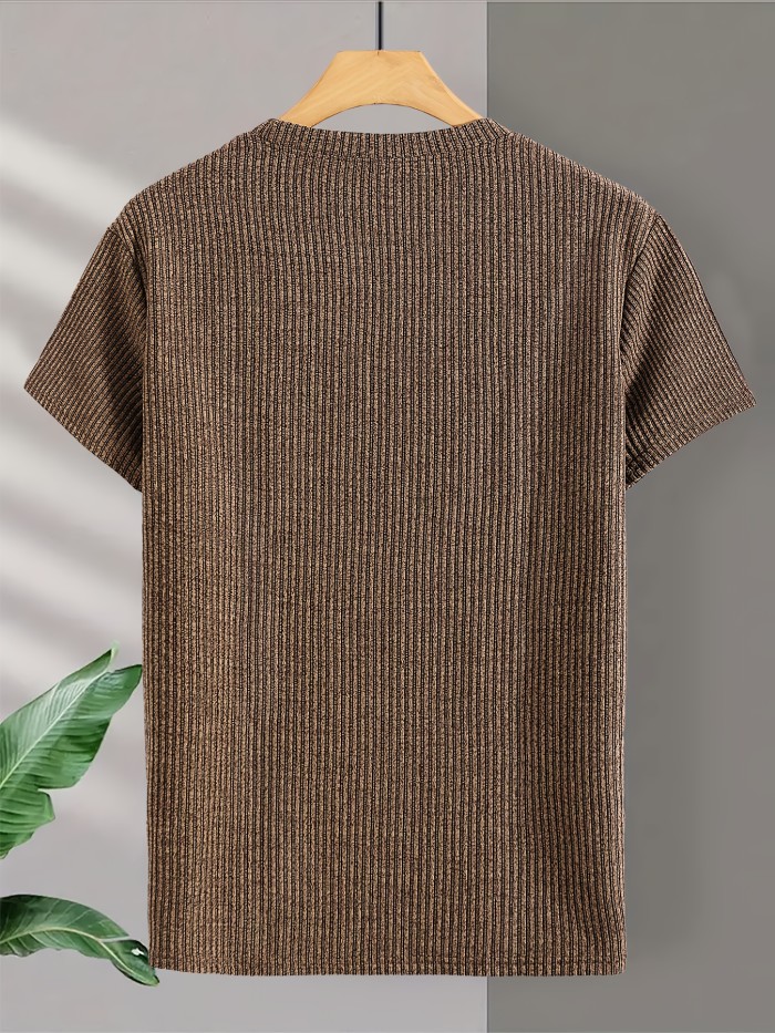 Men'S T-Shirt Short Sleeve Round Neck Fashion Outerwear All-Season Comfortable High-Quality Men'S Top