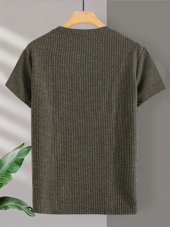 Men'S T-Shirt Short Sleeve Round Neck Fashion Outerwear All-Season Comfortable High-Quality Men'S Top
