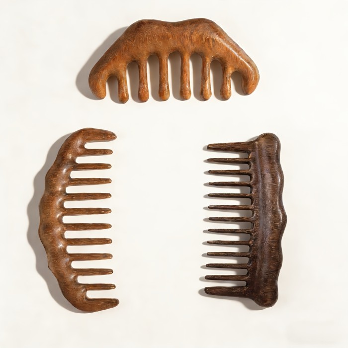 1pc Sandalwood Comb Solid Wood Comb Massage Comb Portable Home Wooden Comb Wide Tooth Comb Smoothing Comb