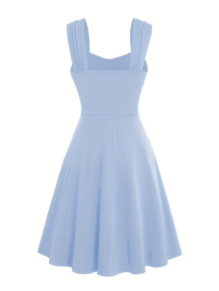 Targeted Development Ruched Cross-Shoulder Strap Dress