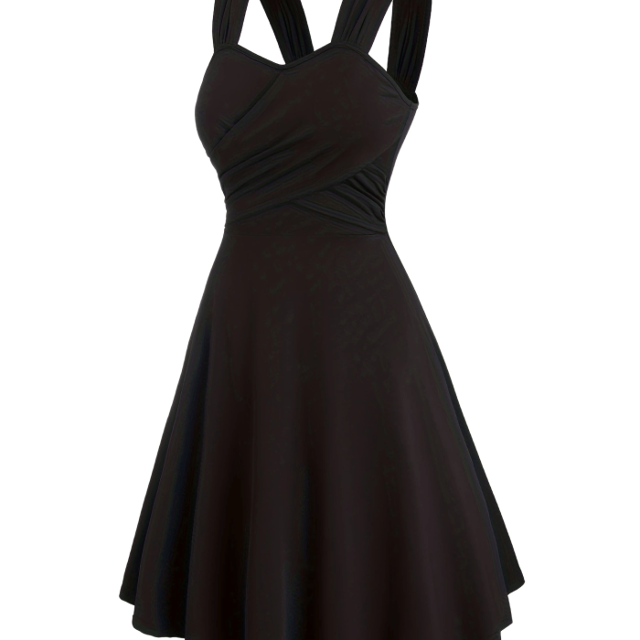 Targeted Development Ruched Cross-Shoulder Strap Dress