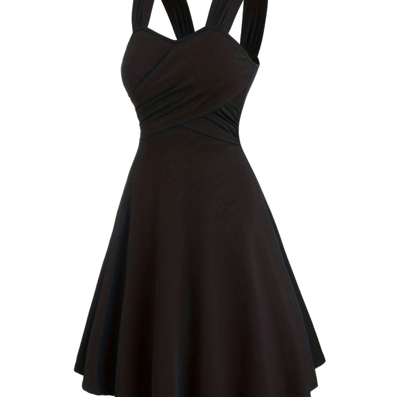 Targeted Development Ruched Cross-Shoulder Strap Dress