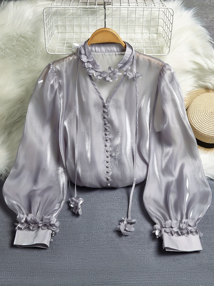 Latest Chinese-style Vintage Hit, Elegant and Dignified V-neck, Smooth Non-stretch Fabric, Niche High-end Unisex Versatile Design