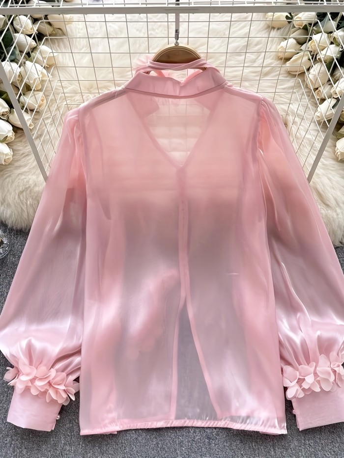 Latest Chinese-style Vintage Hit, Elegant and Dignified V-neck, Smooth Non-stretch Fabric, Niche High-end Unisex Versatile Design