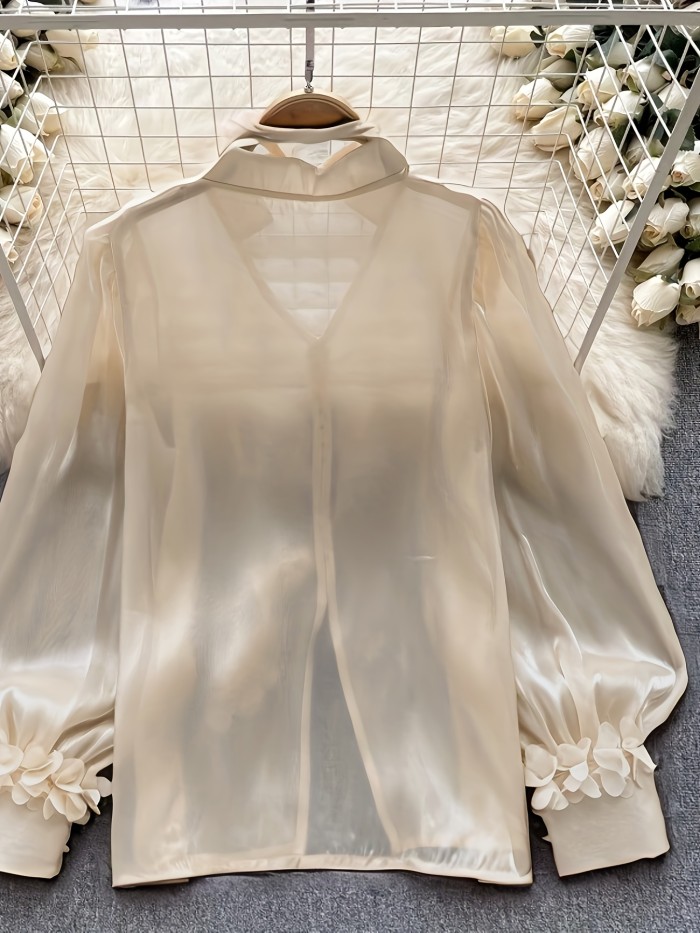 Latest Chinese-style Vintage Hit, Elegant and Dignified V-neck, Smooth Non-stretch Fabric, Niche High-end Unisex Versatile Design