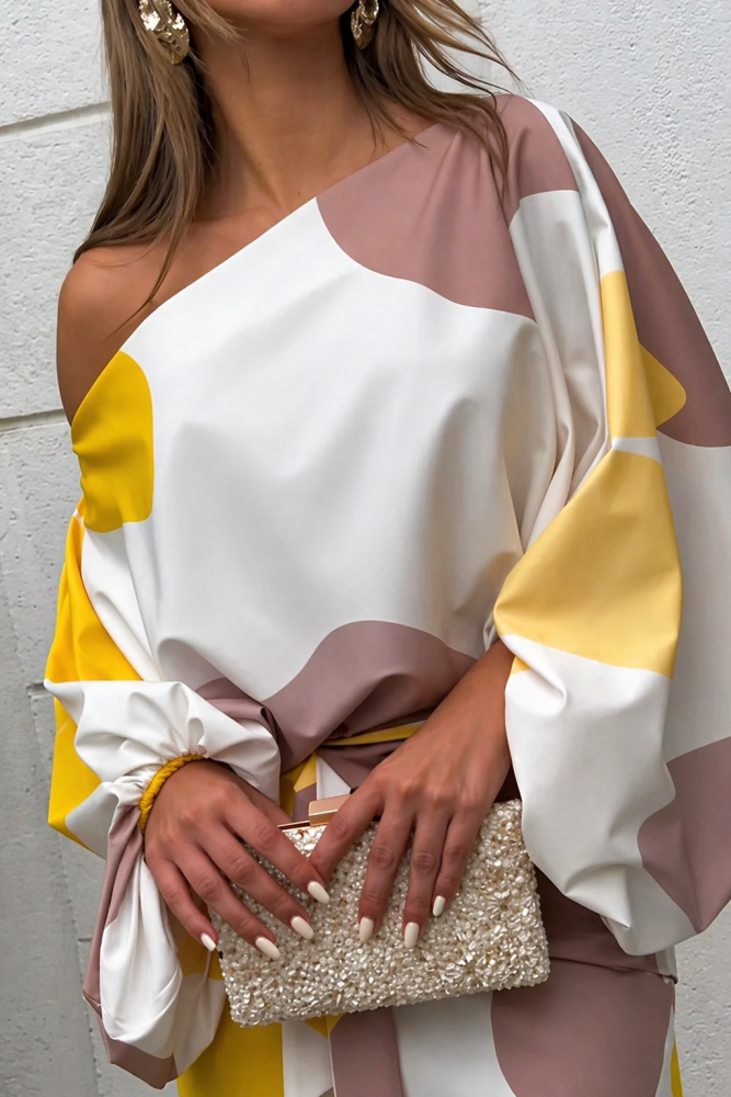 Elegant Statement One-Shoulder Evening Dress