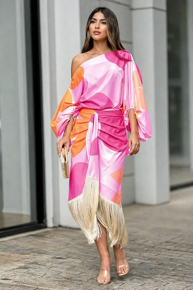 Elegant Statement One-Shoulder Evening Dress