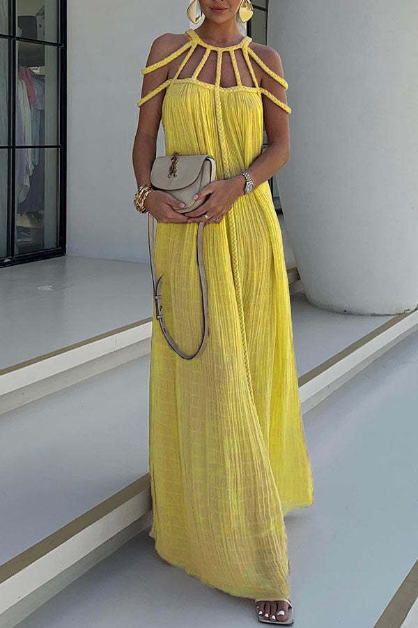 Bohemian Halter Maxi Dress