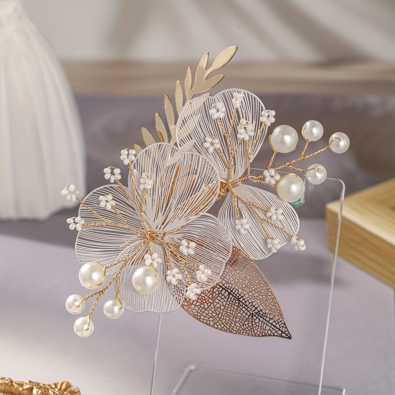 Vintage Sweet Hollow Petal Leaf Alloy Hairpin, a Versatile Accessory for Parties And Photos
