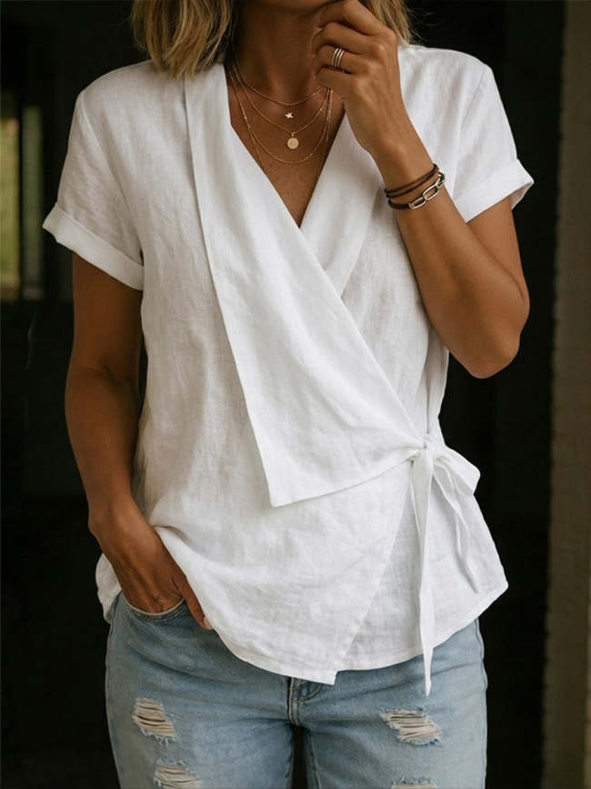 Casual Linen And Cotton Tops