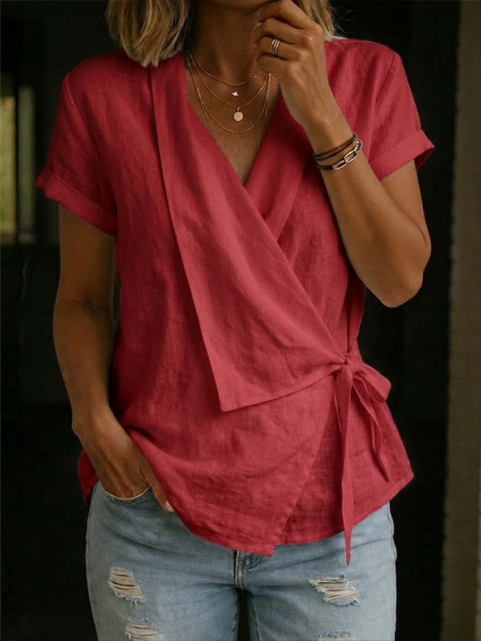 Casual Linen And Cotton Tops