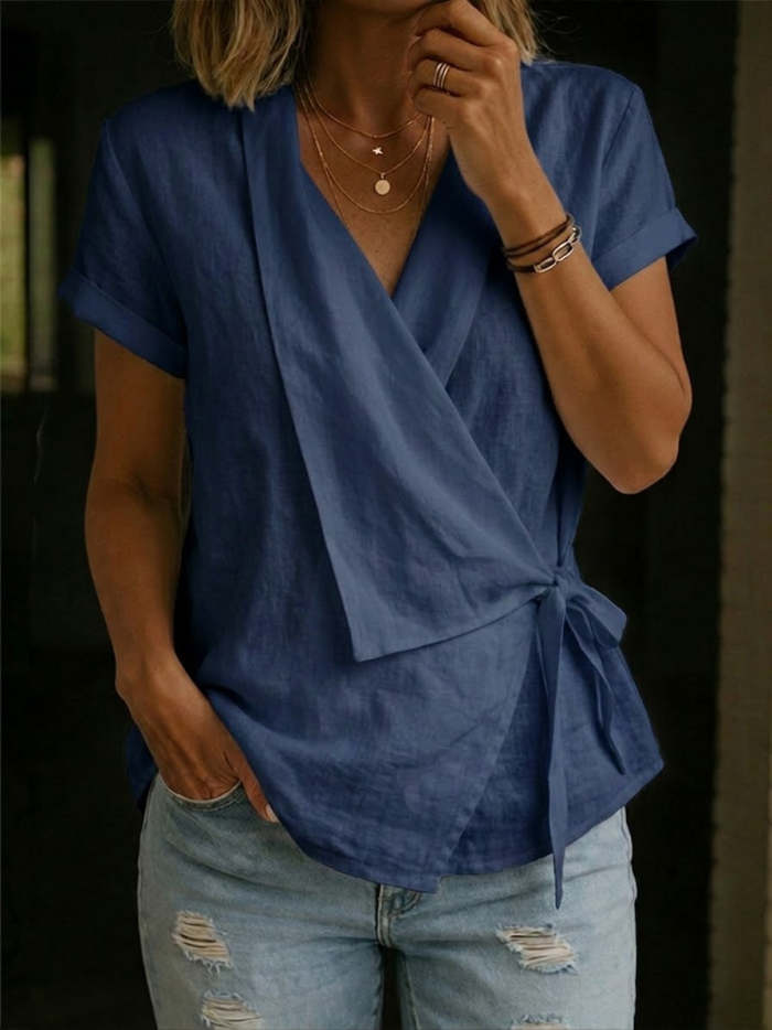 Casual Linen And Cotton Tops
