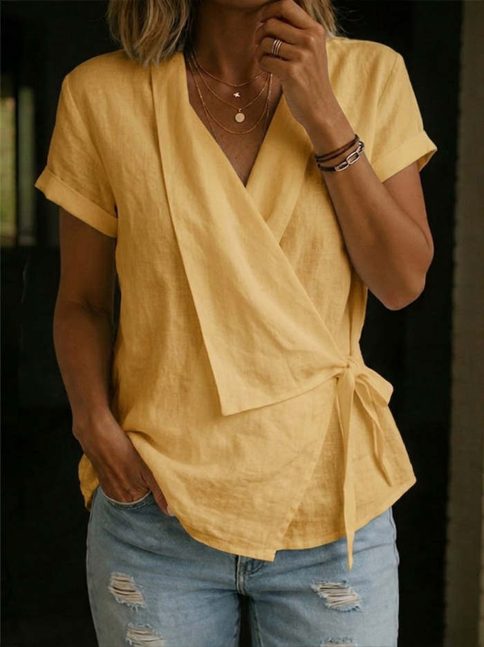 Casual Linen And Cotton Tops