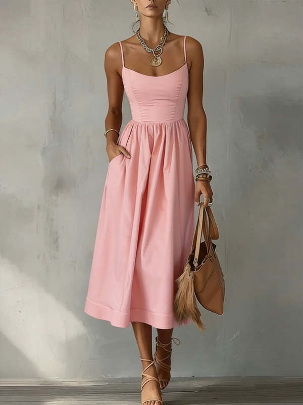 Women's Solid Color Slip Dress