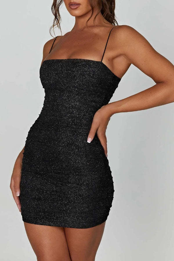 Strappy Sequin Mini Dress
