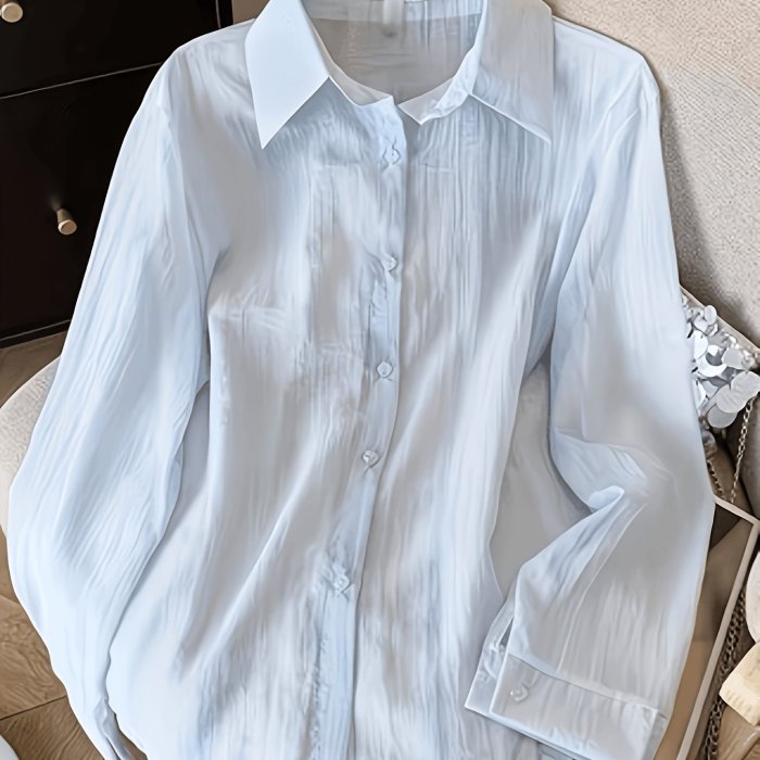 Lace-trimmed Sun-protective Shirt Jacket with Back Slit and Tie Straps, Loose Casual Blouse for Summer Solstice