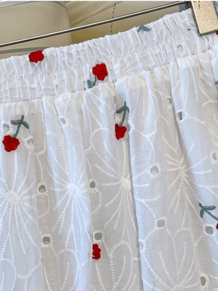 White Lace Skirt for Women