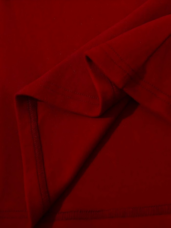 Women's Elegant Bow Accent Slim-Fit long-Sleeve T-Shirt - Solid Color Medium-Stretch Bowknot Top, Machine Washable Winter Blouse for Office, Christmas Party & Fall\u002FWinter Wardrobe - Non- Smooth Base