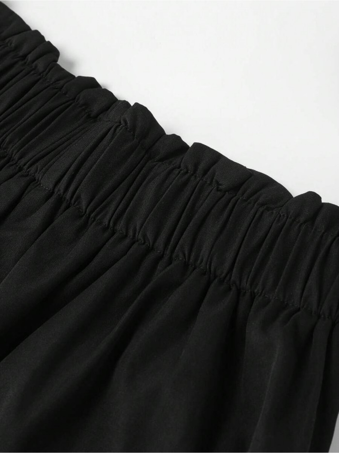 Women'S High-Waisted Buttoned Pleated Wide-Leg Pants Elegant Versatile Beautiful for Work, Dates, Parties, Daily Wear New Spring\u002FAutumn Collection