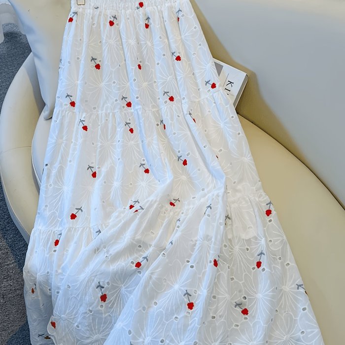 White Lace Skirt for Women