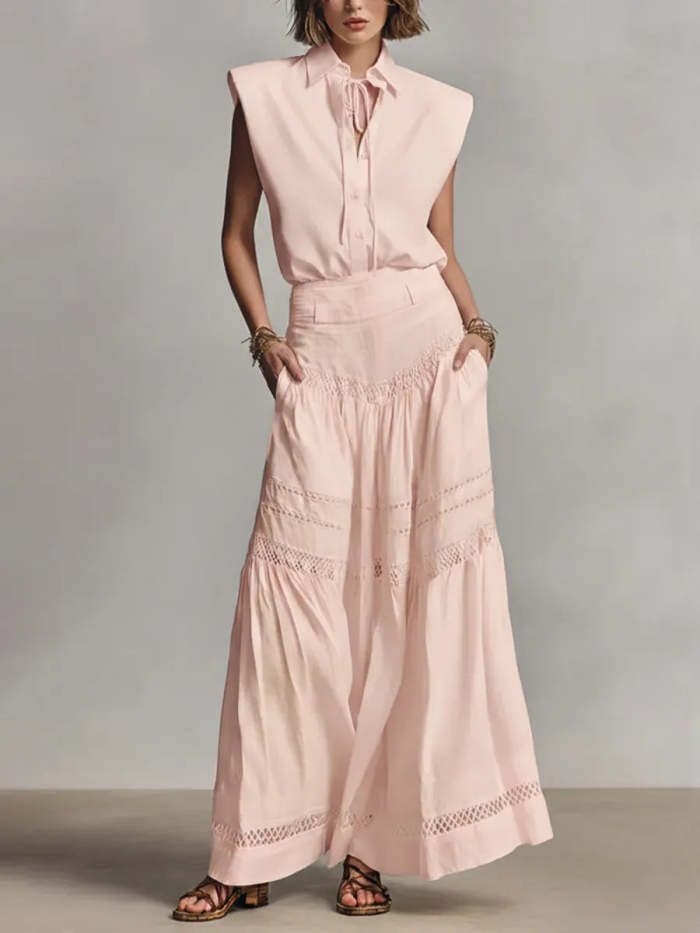Women's Casual Simple Skirt Set