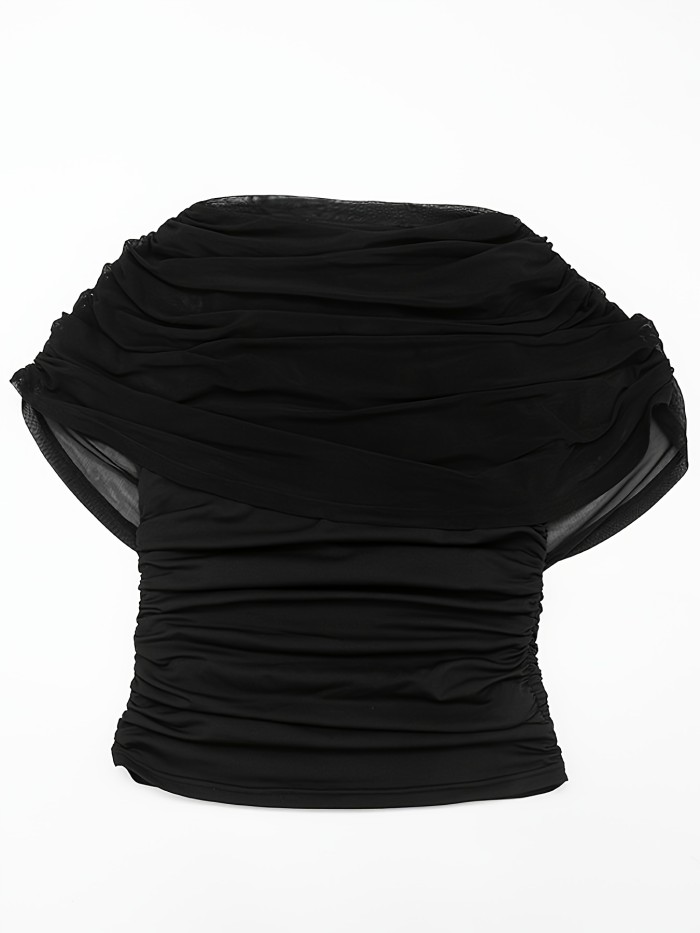 Aurelia™ Draped Scarf-Neck Pleated Tank