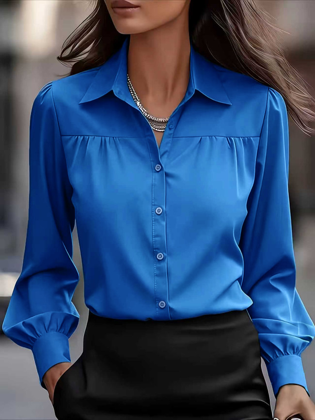 Temperament Loose Long Sleeve Casual Blouse