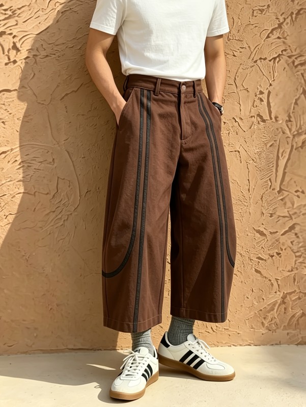 Men's Loose Fit Three-Quarter Wide Dress Shorts