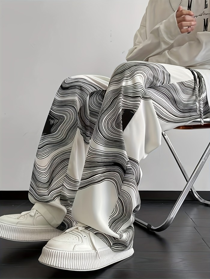 Men's Tie-Dye Loose Fit Straight-Leg Pants