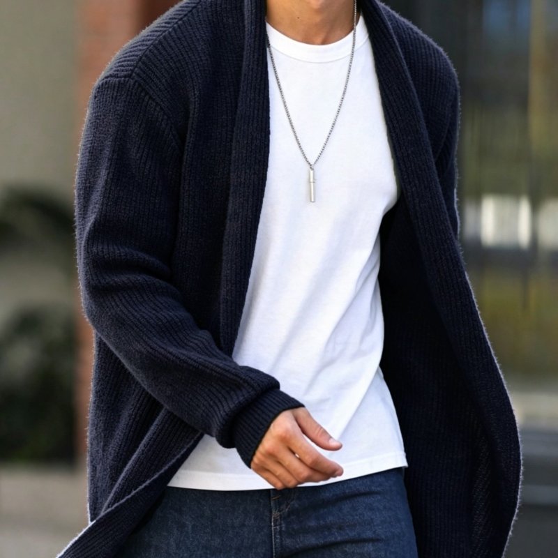 Men's Autumn Winter Casual Knit Cardigan | Simple Stylish Sweater for Daily Wear