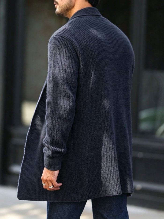 Men's Autumn Winter Casual Knit Cardigan | Simple Stylish Sweater for Daily Wear