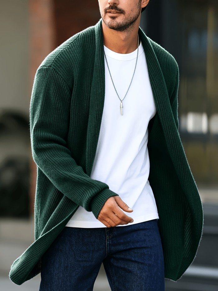 Men's Autumn Winter Casual Knit Cardigan | Simple Stylish Sweater for Daily Wear