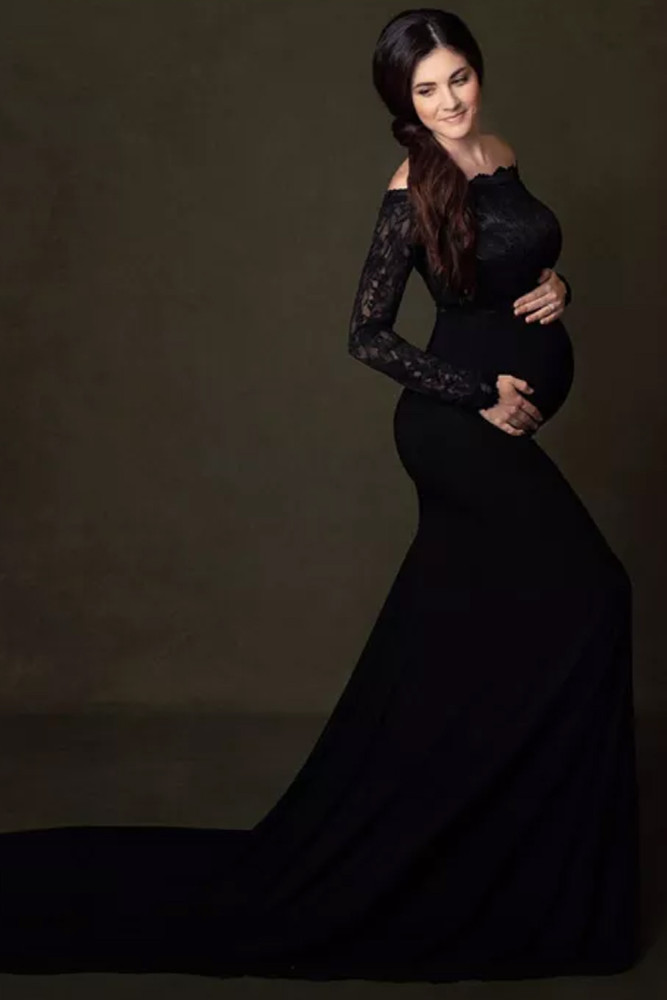 Sexy Lace Maternity Dresses For Photo Shoot Maxi Pregnancy Gown Long  Pregnant Women Dress Photography Props tuell maternity dress winter  maternity dress bodysuit shoot purple maternity dress orange maternity  dress velvet maternity