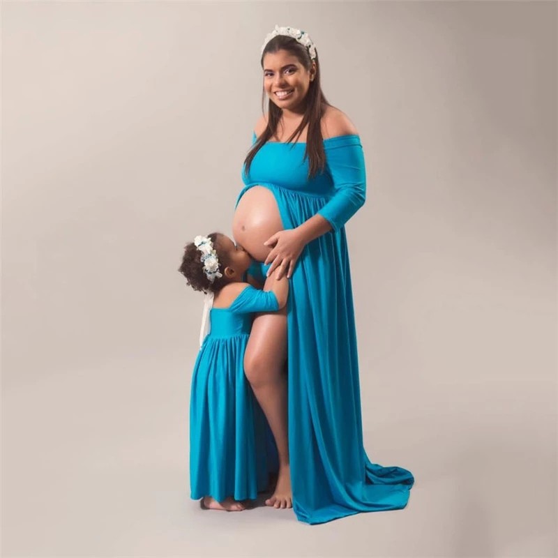 Cotton Maternity Dress Maxi Long Maternity Gown Dresses Cloth For Pregnant Women Maternity Photography Prop Baby Shower Gift,DS5088 main image 0
