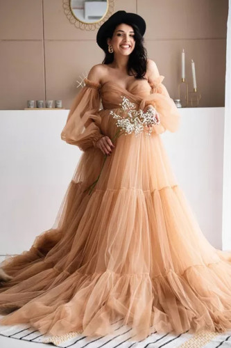 Elegant Sheer Maternity Robe For Bridal Photoshoots Lebanon