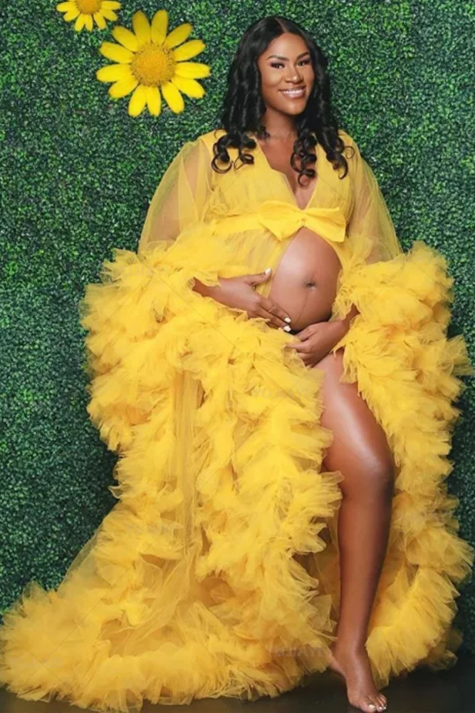 Yellow Summer Maternity Dress