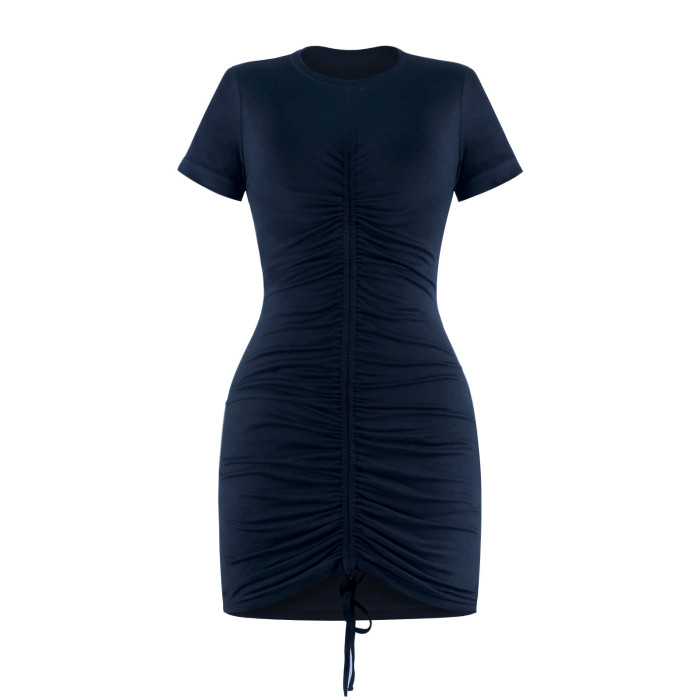 Women's Round Neck Tight Sexy Bag Hip   Bodycon Dresses
